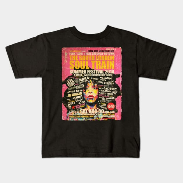 POSTER TOUR - SOUL TRAIN THE SOUTH LONDON 148 Kids T-Shirt by Promags99